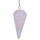 Pendel Rosenquarz mit Facette Spitze -- 3.5 cm