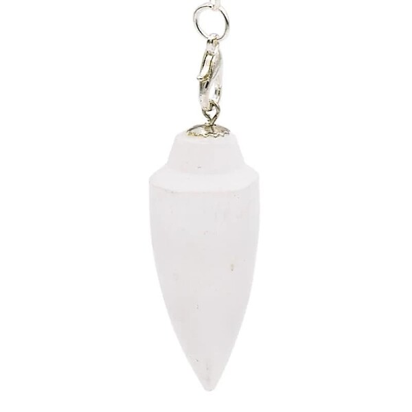Pendel Selenit mit Facette spitz zulaufend -- 22 g; 4 cm