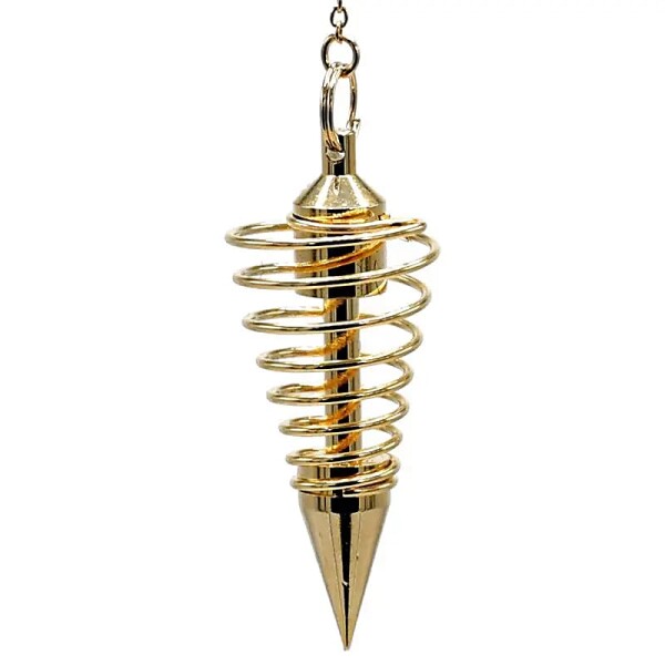 Pendelspirale aus Messing goldfarbig -- 26 g; 6 cm