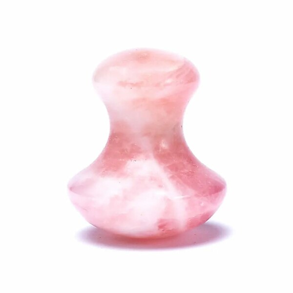 Pilzform Massagestein Rosenquarz -- 4x3.5 cm