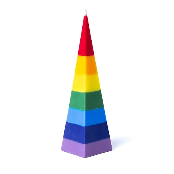 Pyramide Kerze Chakren unparfümiert -- 21x6cm