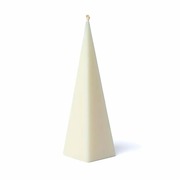 Pyramidenkerze off white unparfümiert -- 21x6cm