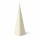 Pyramidenkerze off white unparf&uuml;miert -- 21x6cm