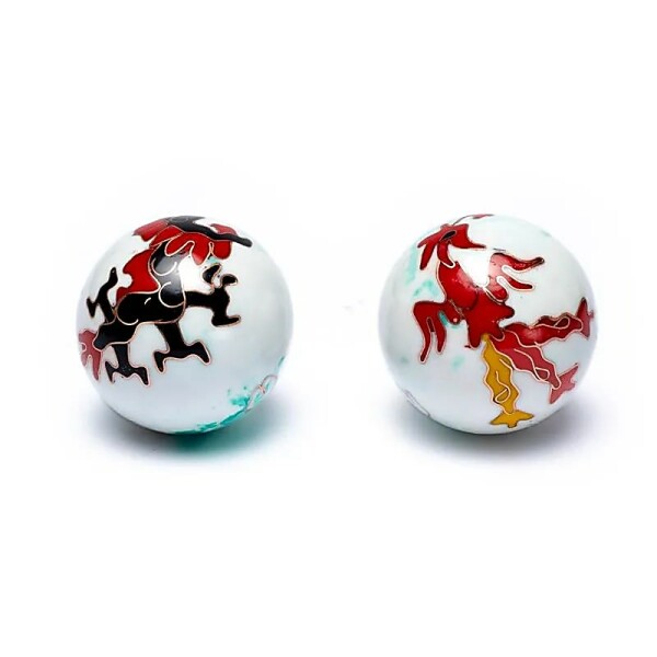 Qi Gong Kugeln Drache & Phönix -- 4 cm