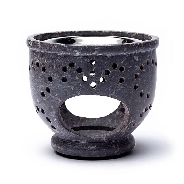 Räuchergefäß - Duftlampe Speckstein klein -- 9 cm