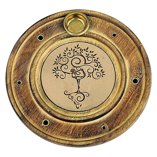 Räucherstäbchen/Weihrauchkegelhalter Yoga Tree -- 10 cm