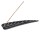 R&auml;ucherst&auml;bchenhalter Blatt Speckstein schwarz -- 25x6.5 cm