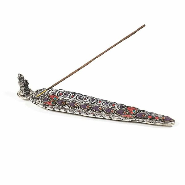 Räucherstäbchenhalter Ganesha Blatt mehrfarbig-- 22x4.5x3 cm; 65 g