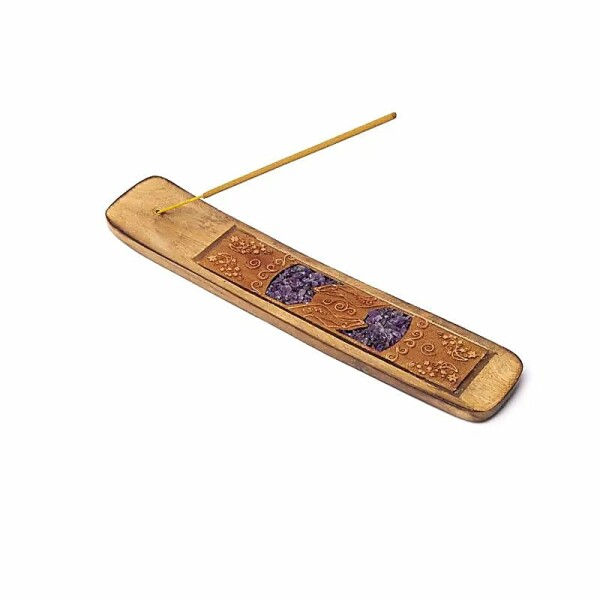 Räucherstäbchenhalter Heilende Hände Amethyst -- ±15,5x5cm