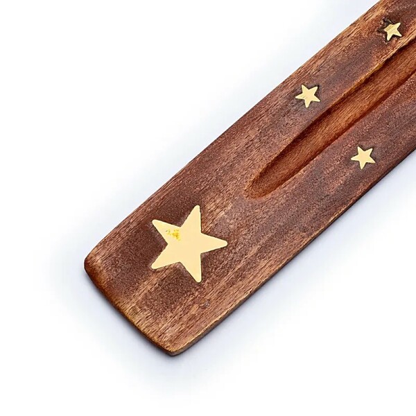 Räucherstäbchenhalter Holz Stern -- 25 cm