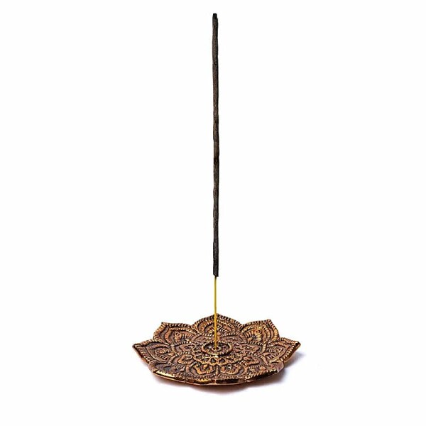Räucherstäbchenhalter kupferfarben Lotus -- 10cm