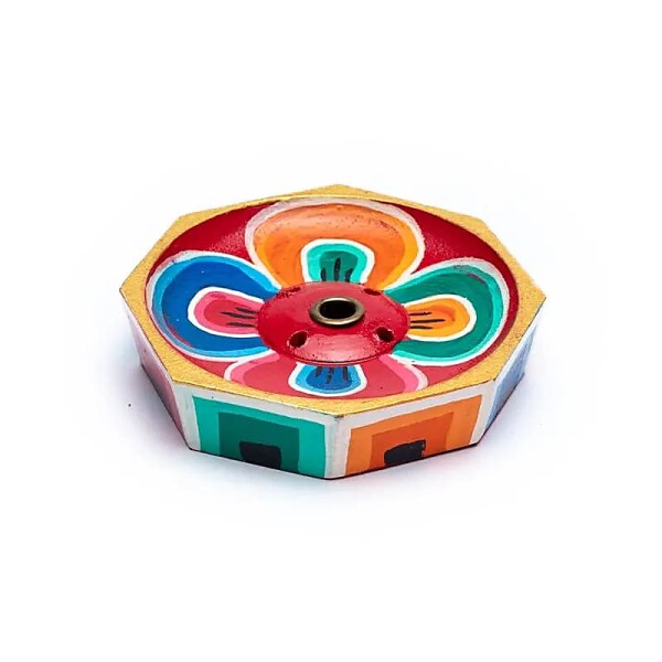 Räucherstäbchenhalter Lotus Holz klein -- 6 cm