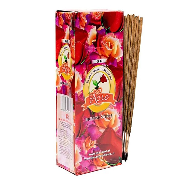 Räucherwerk Rose Sechseck-Packung -- 20 g