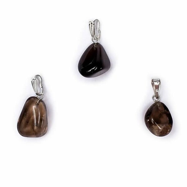 Rauchquarz Edelstein Anhänger Öse eingesteckt -- ±0.5-2cm