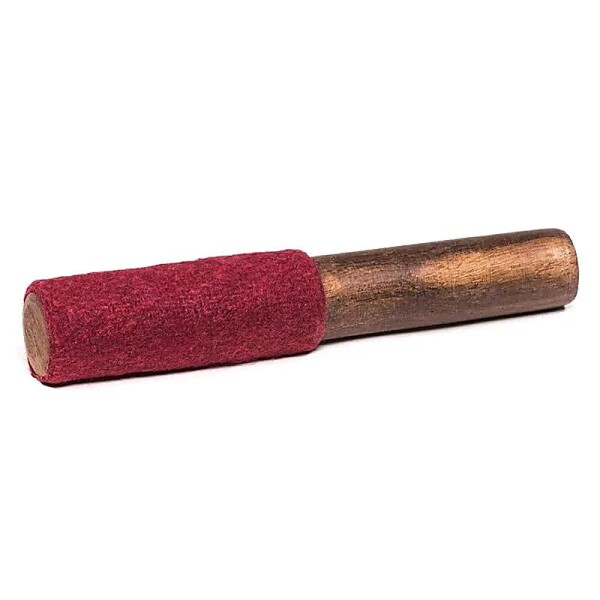 Reibeklöppel klein mit Filz --  ±75g; 13 cm
