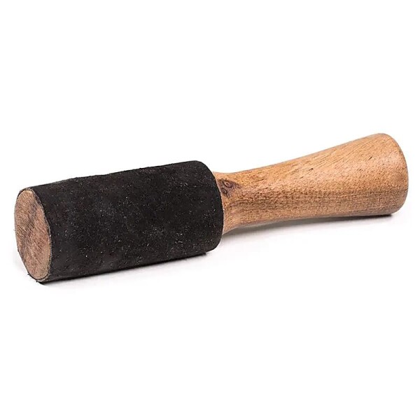 Reibeklöppel Leder schwarz --  ±95 g; ±17x3.5 cm