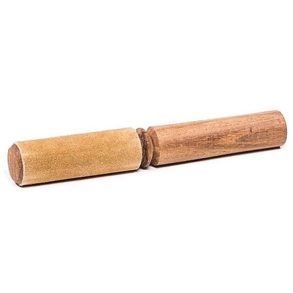 Reibeklöppel mit Leder camel Farbe -- 90 g; 19 cm