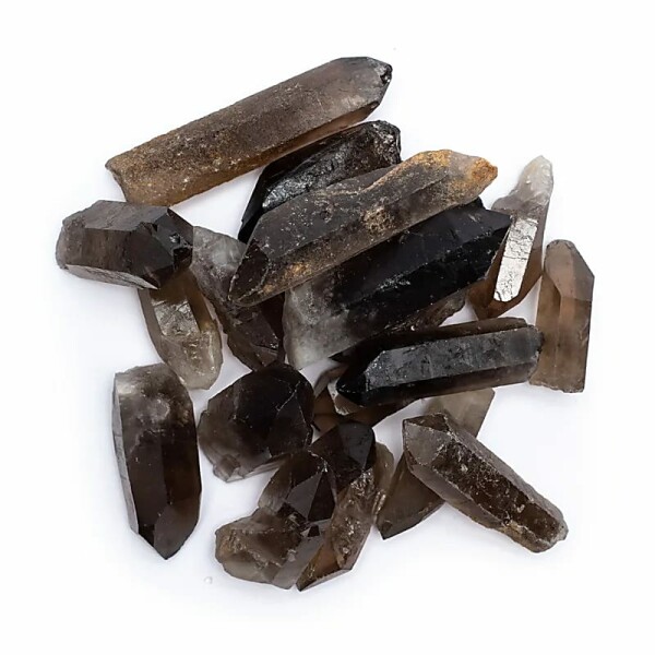 Rohe Rauchquarzspitzen -- ±500 g; ±4-6 cm