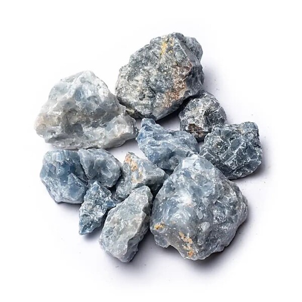 Roher blauer Calcit -- ±500g; ±2-8cm