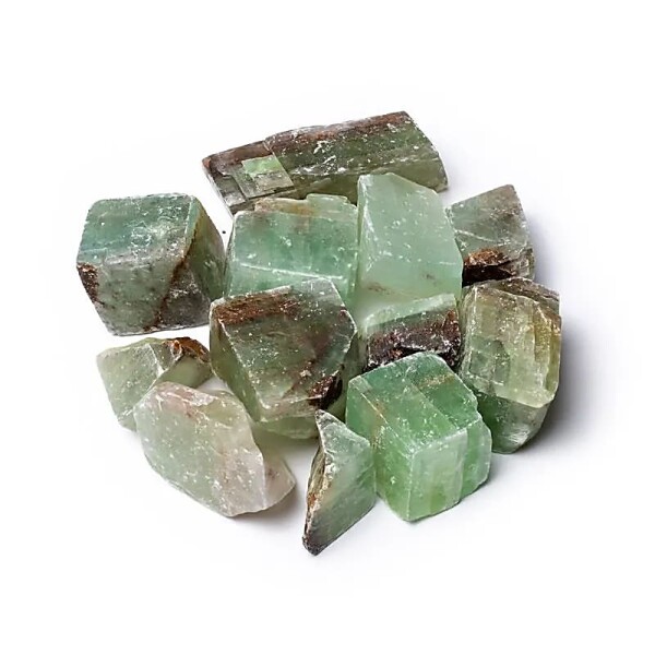 Roher grüner Calcit -- ±500g; ±2-8cm