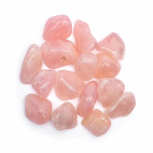 Rosenquarz Trommelsteine AA- Qualität -- ±3x4 cm; ±500 g