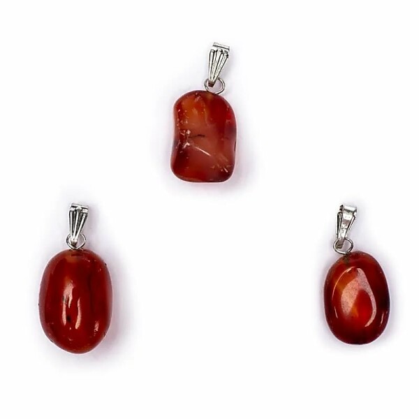 Roter Achat Edelstein Anhänger Öse eingesteckt -- ±1-2.5cm