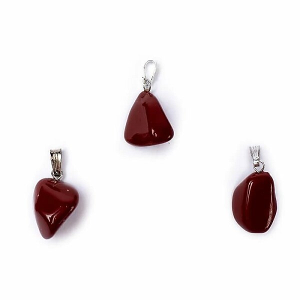 Roter Jaspis Edelstein Anhänger Öse eingesteckt -- ±1-2.5cm