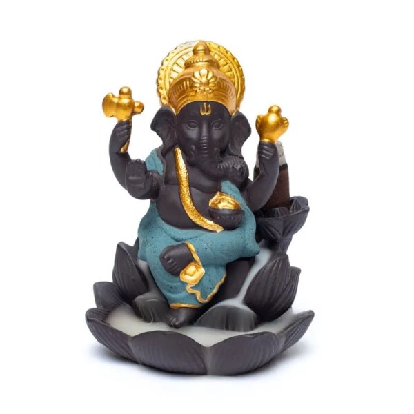 Rückfluss Weihrauchbrenner Ganesh -- 9x8x12cm