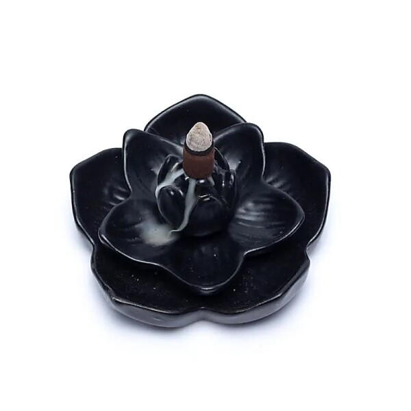 RückflussWeihrauchbrenner Lotusblüte – 12,7 x 12,7 x 5,8 cm