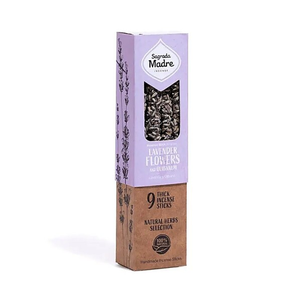 Sagrada Madre pflanzlicher Räucherwerk Lavendel Olibanum -- 38g