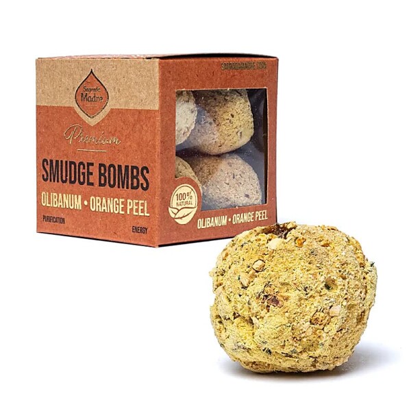 Sagrada Madre Premium Smudge Bomb Olibanum & Orange -- ±65g