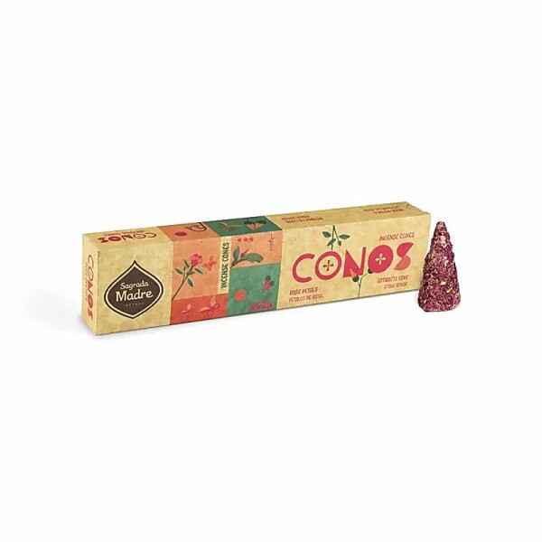 Sagrada Madre Räucherkegel Rosenblüten -- 52g