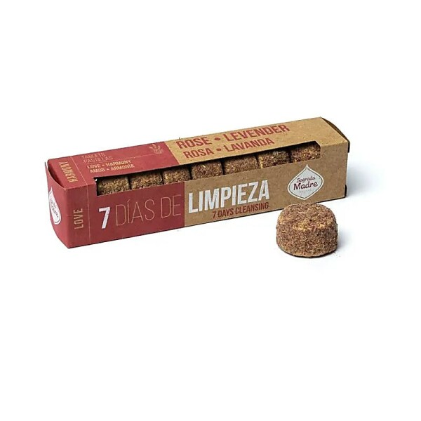 Sagrada Madre Räucherwerkscheiben 7 Tage Rose Lavendel -- 44g