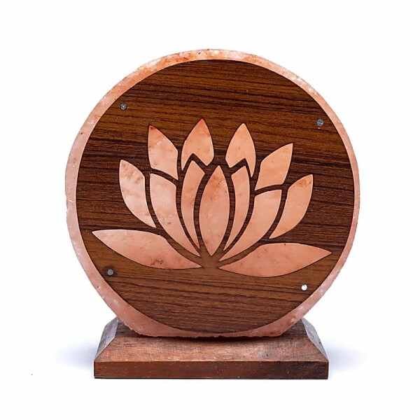 Salzlampe Lotus mit Kabel u. LED -- ± 22x19x10 cm