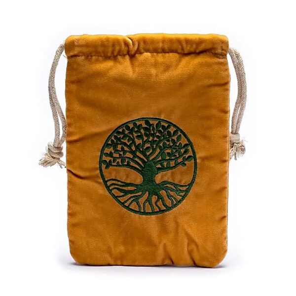 Samt Tasche mit Lebensbaum -- 19x13cm