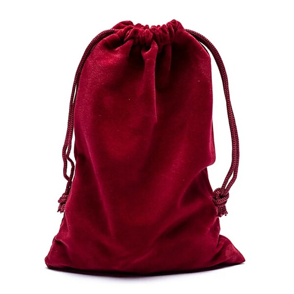 Samt-Geschenktasche bordeaux M -- 13x18cm