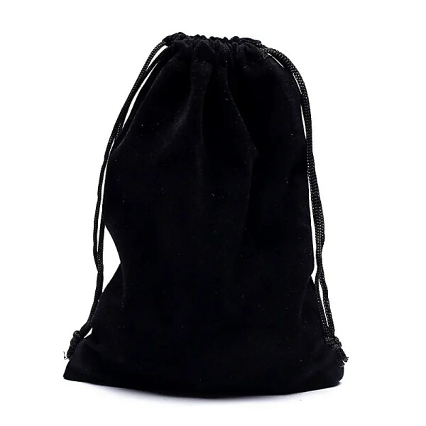 Samt-Geschenktasche schwartz M -- 13x18cm