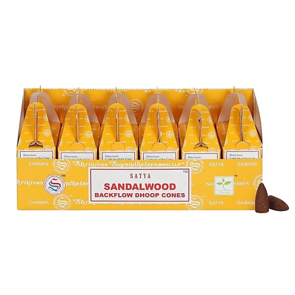 Sandelholz Rückfluss Räucherkegel -- 75 g