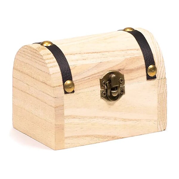 Schatzkiste aus Holz -- 9.5x7.5x6.5cm