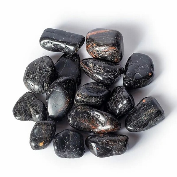 Schwarzer Tourmalin Trommelsteine B- Qualität -- 5x8cm; 500g