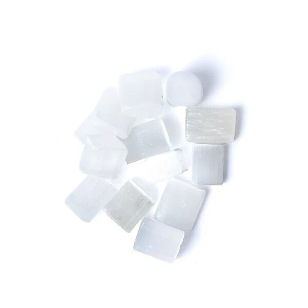 Selenit (Satinspat) Trommelsteine -- ±1,5-3,5cm; ±300g