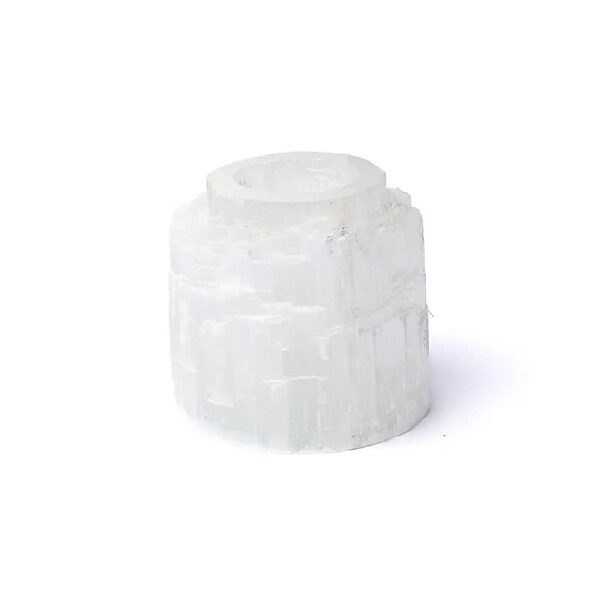 Selenit Eisberg Teelichthalter -- ±8x8cm