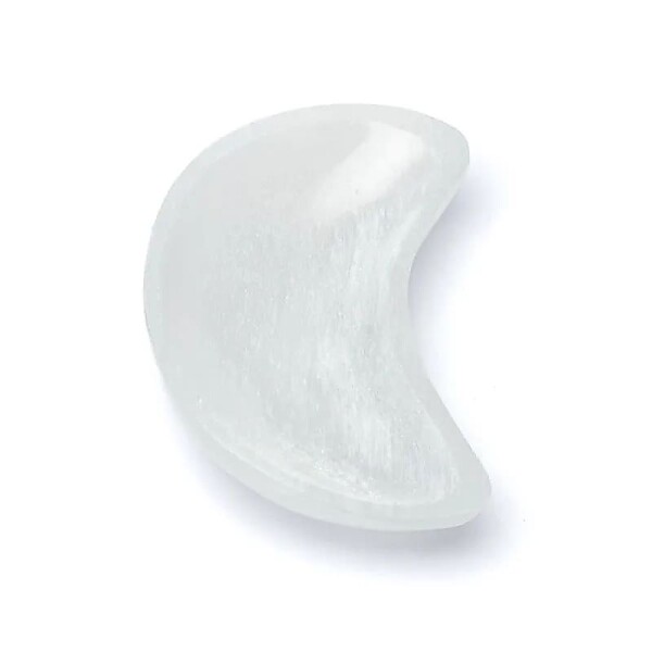 Selenit mondförmige Schale -- ±11x5x2,5cm