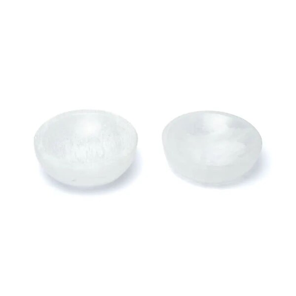 Selenit runde Schale -- ±10x3,5cm