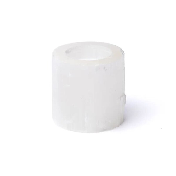 Selenit runder Teelichthalter -- ±6x6cm