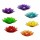 Set 7 Lotus Teelichthalter Chakra silberfarbig -- 13.5cm