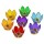 Set 7 Lotus Teelichthalter klein Chakra goldfarbig -- 8 cm