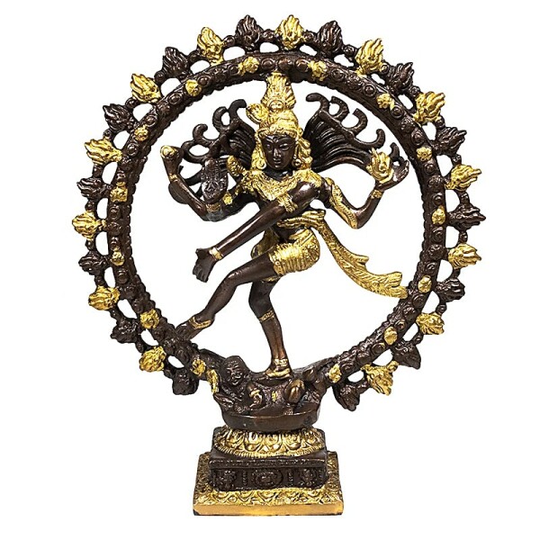 Shiva Nataraj Messing zweifarbig grösser -- 2340 g; 27 cm