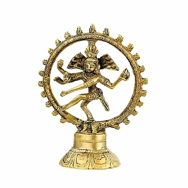 Shiva Nataraja Messing einfarbig -- 216 g; 15 cm