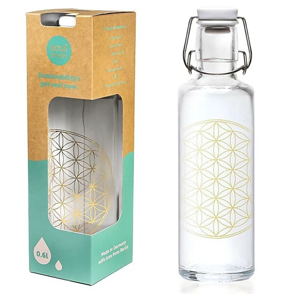 Soulbottle mit Blume des Lebens Design -- 600 ml